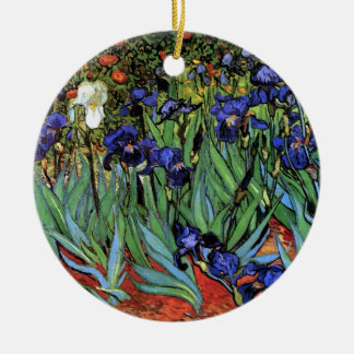 Ornement En Céramique Van Gogh Irises (F608) Art Vintage