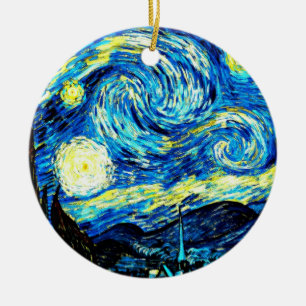 Ornement En Céramique Van Gogh : Nuit étoilée