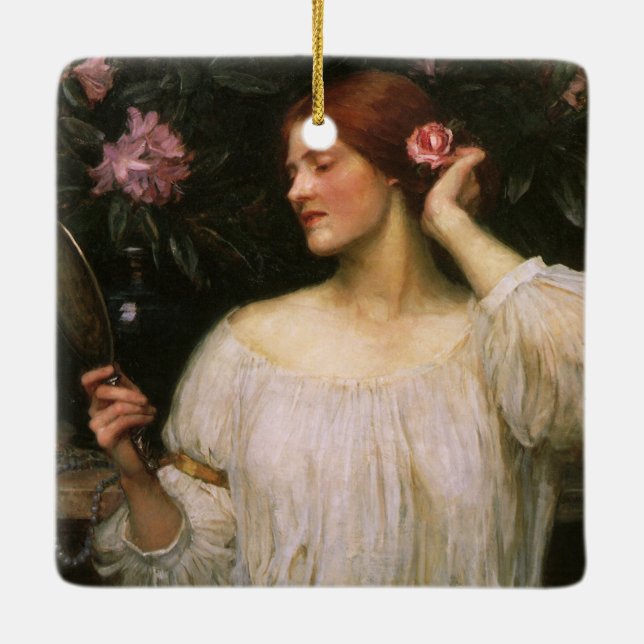 Ornement En Céramique Vanity par John William Waterhouse (Dos)