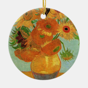 Ornement En Céramique Vase avec douze tournesols, Vincent van Gogh.