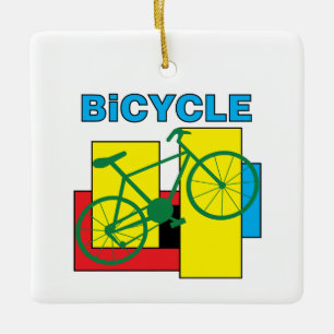 Ornement En Céramique Vélo bloc couleur