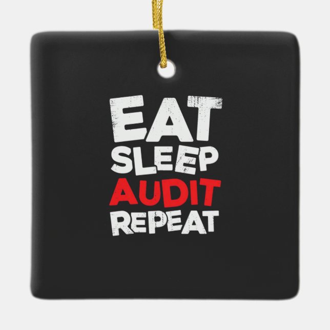 Ornement En Céramique Vérification du sommeil du comptable (Devant)