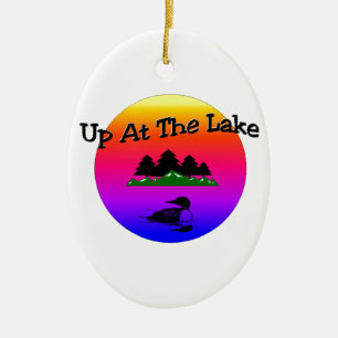 Ornement En Céramique Vers le haut de au lac
