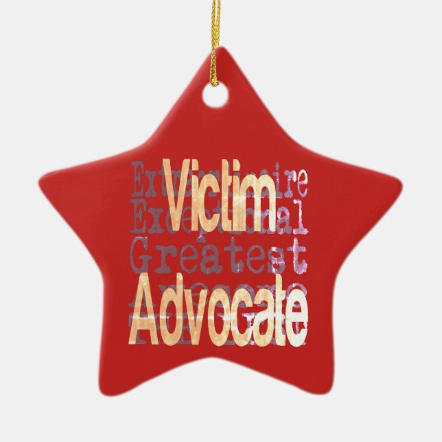 Ornement En Céramique Victime Advocate Extraordinaire (Devant)