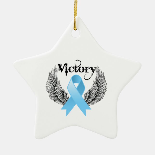 Ornement En Céramique Victory Wings - Cancer de la prostate (Devant)