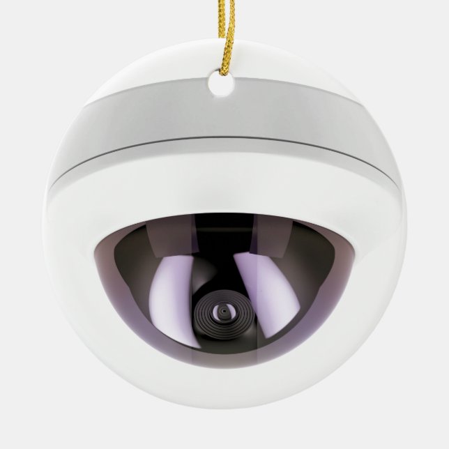 Ornement En Céramique Vidéo surveillance de dôme (Devant)