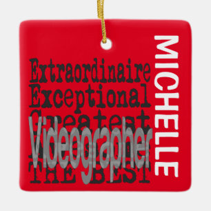 Ornement En Céramique Vidéographe Extraordinaire PERSONNALISÉ