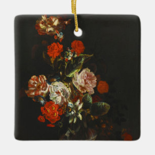 Ornement En Céramique Vie morte vintage avec fleurs