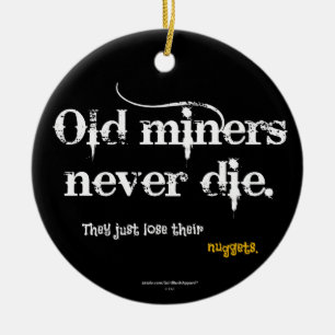Ornement En Céramique Vieilles pépites de mineurs