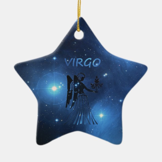 Ornement En Céramique Vierge de signe de zodiaque (Devant)