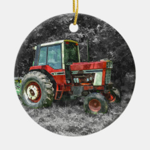 Ornement En Céramique Vieux tracteur international