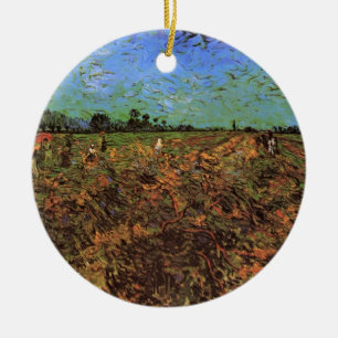 Ornement En Céramique Vignoble vert par Vincent van Gogh