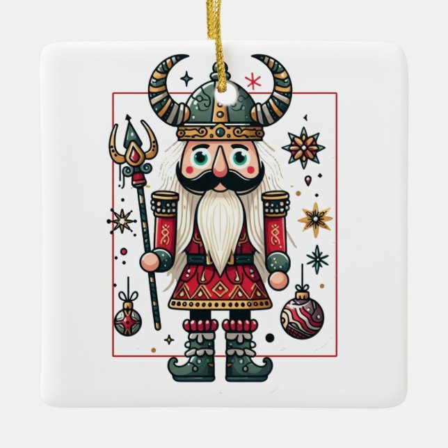 Ornement En Céramique Viking Nutcracker (Devant)