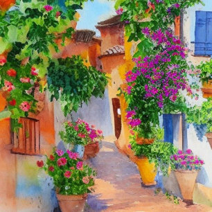 Ornement En Céramique Village italien