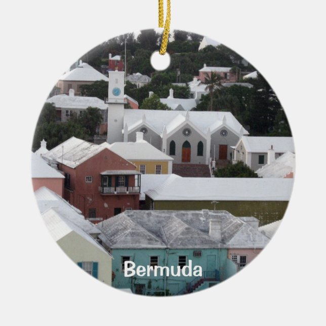 Ornement En Céramique Ville n°2, Bermudes (Devant)