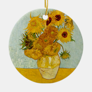 Ornement En Céramique Vincent Van Gogh 12 Tournesols Impressionniste