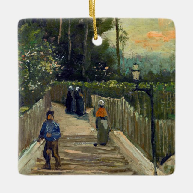 Ornement En Céramique Vincent van Gogh - Chemin en pente à Montmartre (Devant)