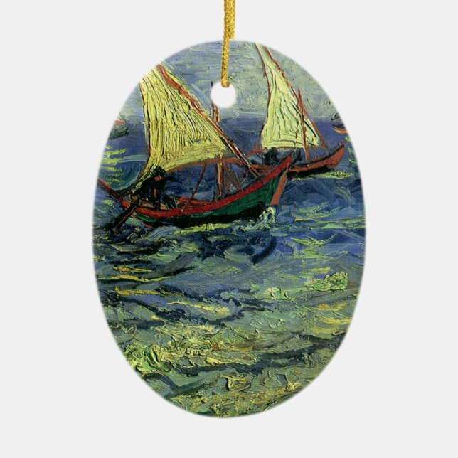 Ornement En Céramique Vincent van Gogh - La mer à Saintes Maries (Devant)