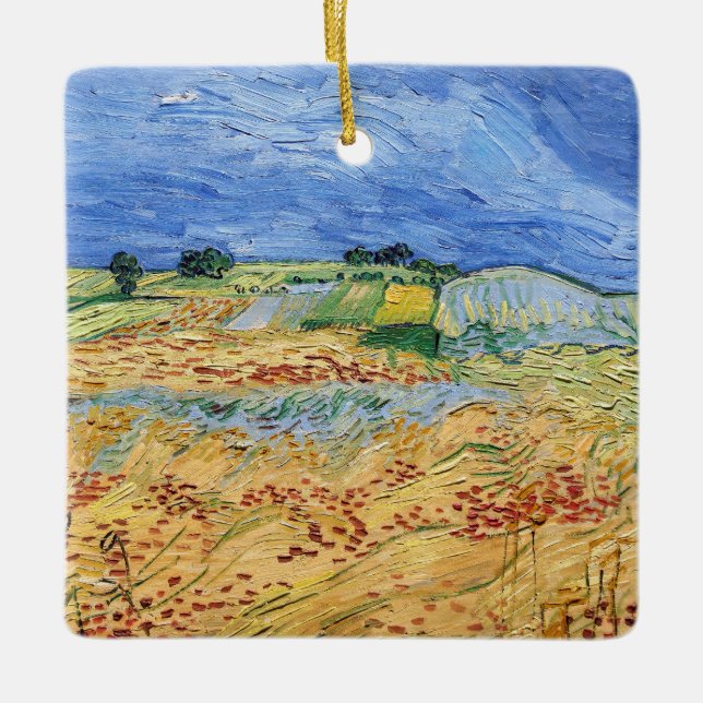 Ornement En Céramique Vincent van Gogh - Les champs / Plaine à Auvers (Devant)