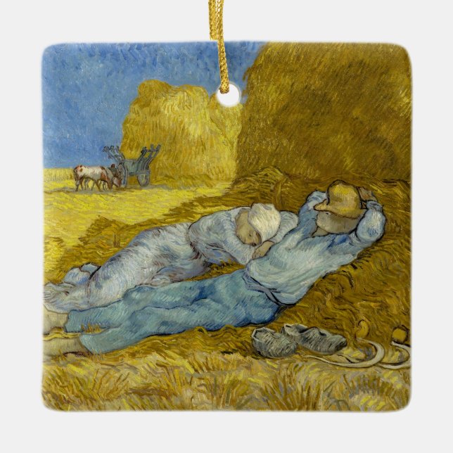 Ornement En Céramique Vincent Van Gogh - Mion, Repos / Travail / Siesta (Devant)