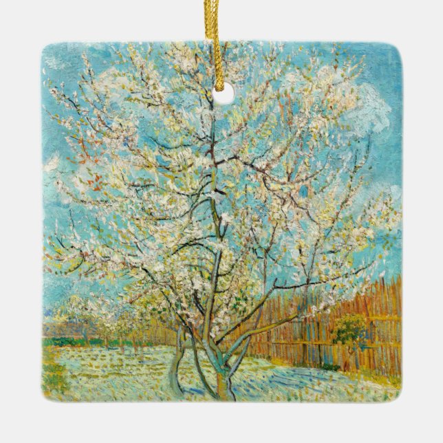 Ornement En Céramique Vincent van Gogh - Poche rose en fleurs (Devant)