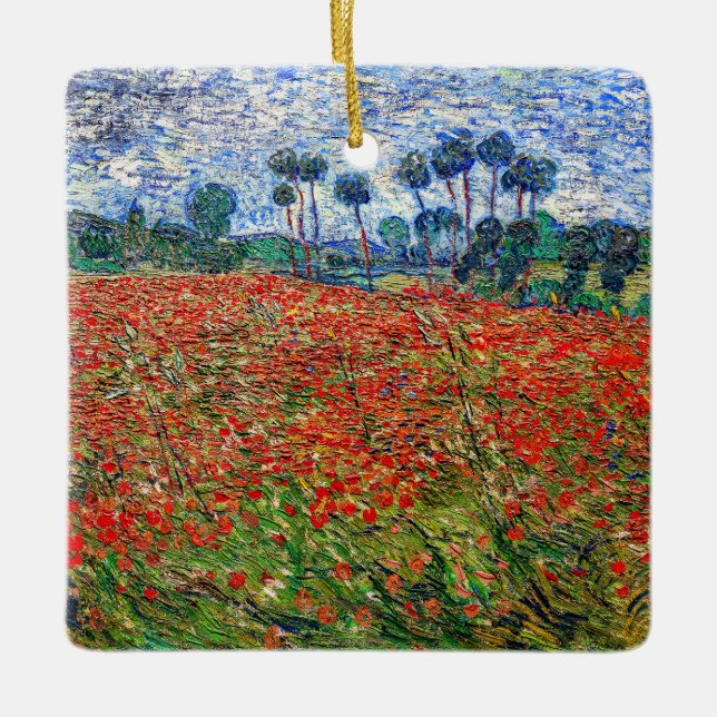 Ornement En Céramique Vincent van Gogh - Poppy Field (Devant)
