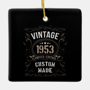 Ornement En Céramique Vintage 1953 Limited Edition Personnalisé