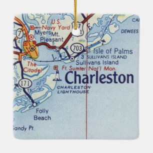 Ornement En Céramique Vintage Charleston SC