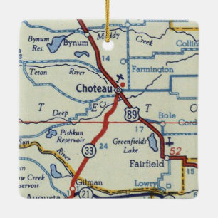 Ornement En Céramique Vintage Choteau MT