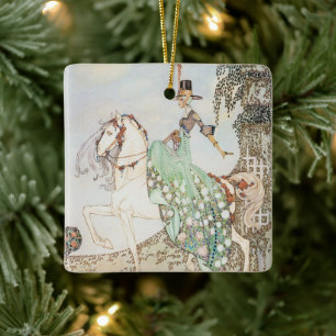 Ornement En Céramique Vintage Conte de Fée, Princesse Minette, Kay Niels