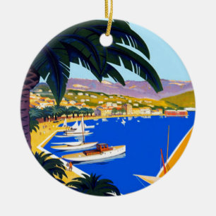 Ornement En Céramique Vintage Côte d'Azur
