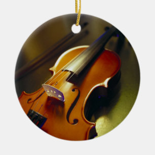 Ornement En Céramique Violon et plan rapproché 2 d'arc