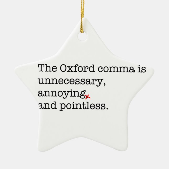 Ornement En Céramique Virgule d'Anti-Oxford (Devant)