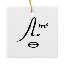 Visage minimaliste Abstrait Design d'art moderne