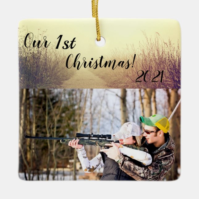 Ornement En Céramique Voie de promenade personnalisée XMAS (Devant)