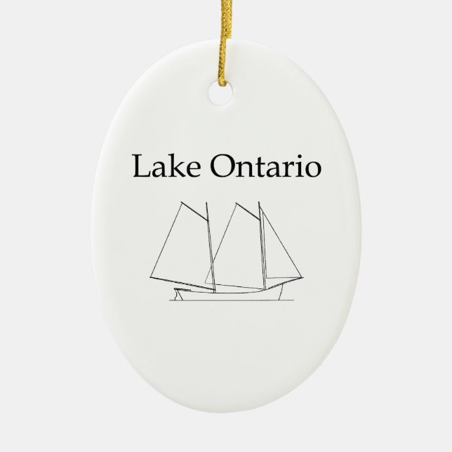 Ornement En Céramique Voilier du lac Ontario (Devant)