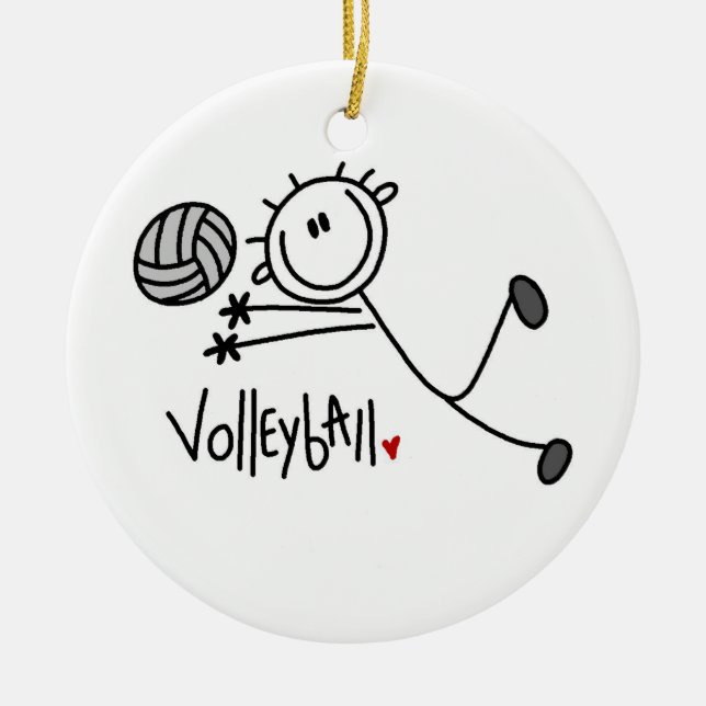 Ornement En Céramique Volley-ball de base à bascule masculin (Devant)