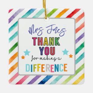 Ornement En Céramique volunteer thank you for making a different