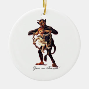Ornement En Céramique Vom de Gruss (salutations de) Krampus