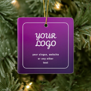 Ornement En Céramique Votre logo et lumière élégante à Ombre violet fonc