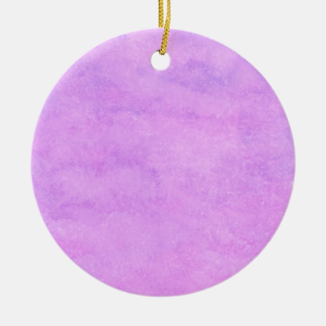 Ornement En Céramique votre texte rose violet fond arrière (Devant)