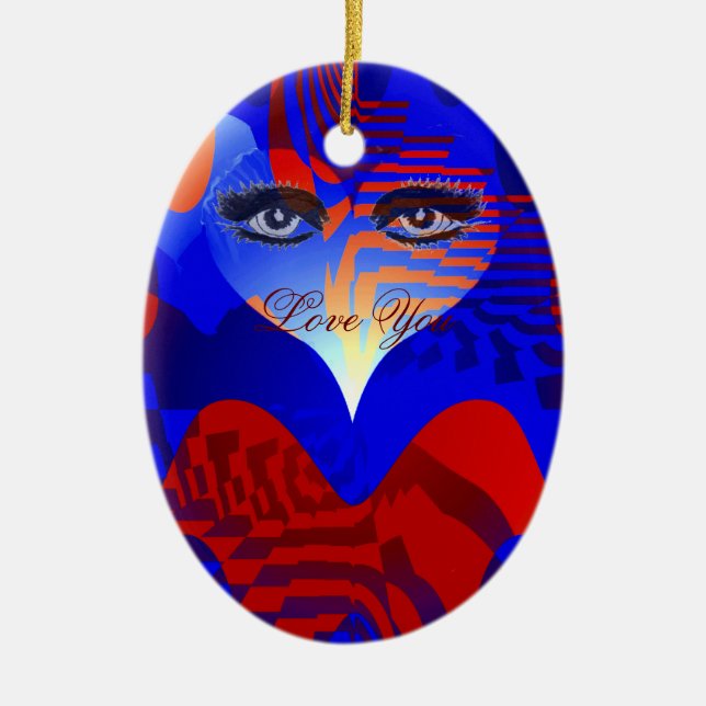 Ornement En Céramique Vous aimez_ (Devant)