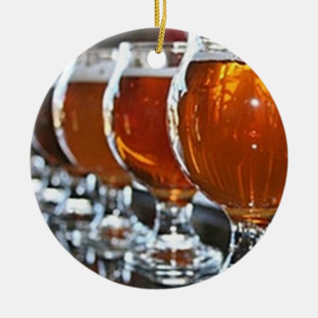 Ornement En Céramique **VOUS SOUHAITEZ BIÈRE" À NOËL ORNAMENt (Devant)