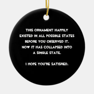 Ornement En Céramique Vous vous êtes effondrés il ! Humour de physique