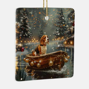 Ornement En Céramique Voyage de Noël de la Beagle