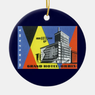 Ornement En Céramique Voyage Vintage Europe, Varsovie (Warszawa), Pologn