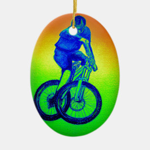 Ornement En Céramique VTT Llandegla mtb bmx