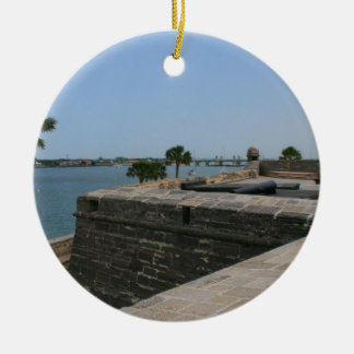 Ornement En Céramique Vue de St Augustine de fort vers le pont