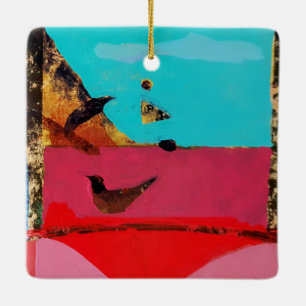 Ornement En Céramique Vue Oiseaux