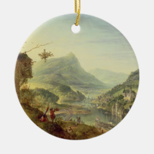 Ornement En Céramique Vue panoramique sur le Rhin (paires avec 59649)
